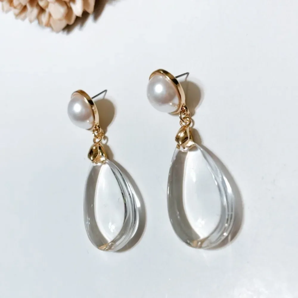 Crystal drop earrings M257 - Picture 2 of 3